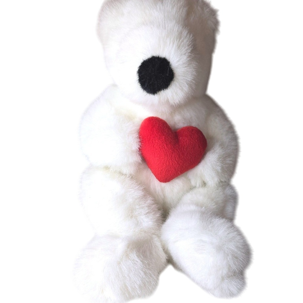 1997 VTG‎ Ty Classic Beanie Buddy Romeo The Bear Red Heart 14" RARE CLEAN !